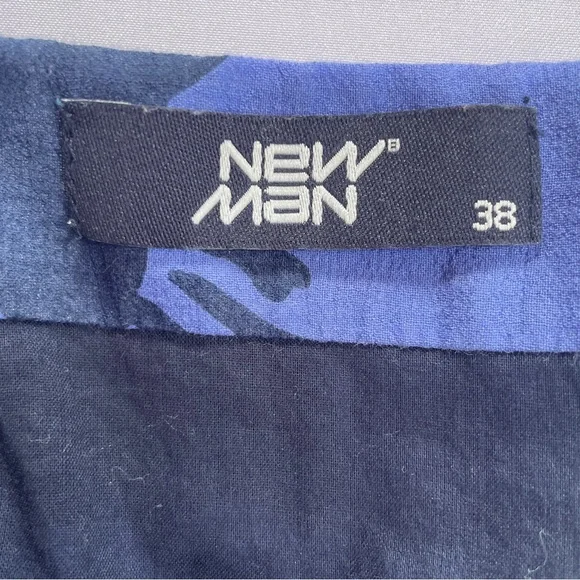 Rare 90s-00s New Man Blue Floral Cotton Mini Skirt - Sz 38F - Picture 9 of 13